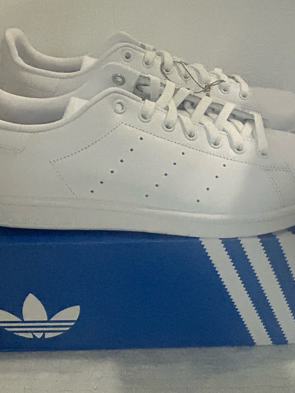 adidas White Low-Top Leather Sneakers